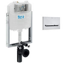 Roca Frames In-Wall WC Compact Tank & PL5 Dual Flush Panel (Chrome).