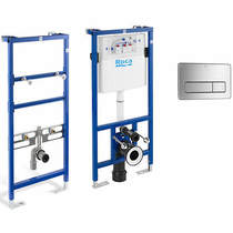 Roca Frames Basin & WC Frame With PL3 Dual Anti Vandal Panel (S Steel).