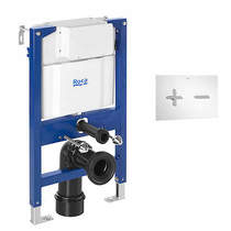 Roca Frames DUPLO LH Wall Hung Frame & PL6 Dual Flush Panel (Combi).