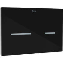 Roca Panels EP3 (DUPLO ONE) - Dual Flush Plate With Sensor (Touchless, Black Glass)