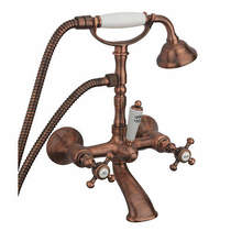 Tre Mercati Allora Wall Mounted Bath Shower Mixer Tap & Kit (Copper).