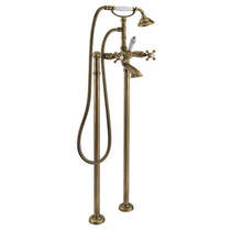 Tre Mercati Allora Floor Standing Bath Shower Mixer Tap & Kit (Bronze).