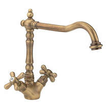 Tre mercati kitchen french classic kitchen tap (antique brass).