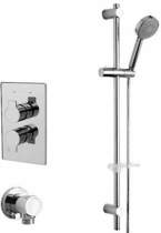 Tre Mercati Ora Twin Thermostatic Shower Valve With Slide Rail & Wall Outlet.