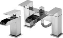 Tre Mercati Geysir Waterfall Basin & Bath Shower Mixer Tap Set.