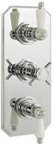 Ultra Showers Traditional Thermostatic Triple Concealed Shower Valve.