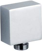 Component Square Shower Outlet Elbow (Chrome).