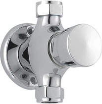 Nuie showers exposed non-concussive shower valve (chrome).