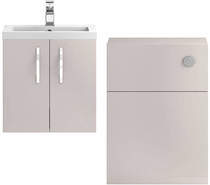 Hudson Reed Apollo  Wall Vanity 500mm, Basin & WC Unit 600mm (Cashmere).