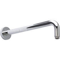 Component curved wall mounting shower arm (345mm, chrome).