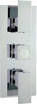 Hudson Reed Art Triple Concealed Thermostatic Shower Valve (Chrome).