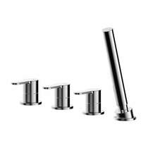 Nuie Arvan 4 Hole Bath Shower Mixer Tap (Chrome).