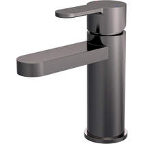 Nuie Arvan Basin Mixer Tap With Push Button Waste (Brushed Gun Metal).