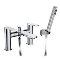 Nuie Bailey Bath Shower Mixer Tap With Kit (Chrome).
