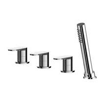 Nuie Binsey 4 Hole Bath Shower Mixer Tap (Chrome).