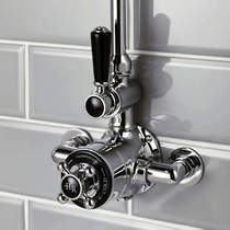 Hudson Reed Topaz Thermostatic Shower Valve With Black Handle (1 Way).
