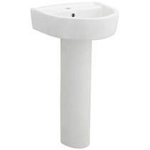 Hudson Reed Ceramics Luna Basin & Full Pedestal 425mm.