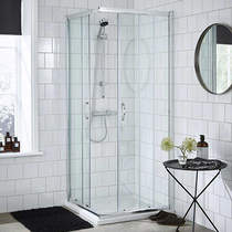 Nuie enclosures corner entry shower enclosure (760x760mm).