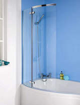 Nuie Bath Screens Ella Curved P-Bath Screen (1400x730mm).