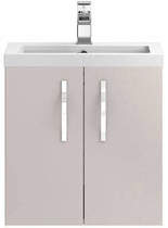 Hudson Reed Apollo  Wall Hung Vanity Unit & Basin (500mm, Cashmere).