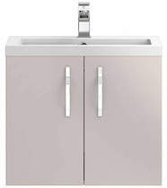 Hudson Reed Apollo  Wall Hung Vanity Unit & Basin (600mm, Cashmere).
