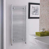 Crown Radiators Ladder Towel Radiator H1100 x W500 (Straight, Chrome).