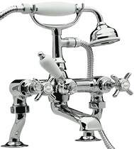 Nuie beaumont 3/4" cranked bath shower mixer (chrome)