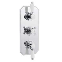 Nuie Showers Thermostatic Shower Valve With White Handles (2 Way).