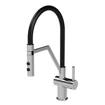 Nuie Ravi Rinser Kitchen Tap With Lever Handle (Chrome).