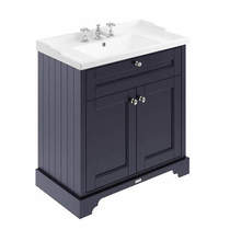 Old London Furniture Vanity Unit With Basins 800mm (Blue, 3TH).