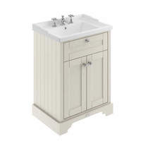Old London Furniture Vanity Unit With Basins 600mm (Timeless Sand, 3TH).