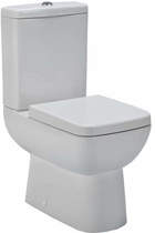 Premier Ambrose Compact Semi Flush to Wall Toilet Pan, Cistern & Seat.