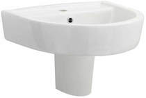 Premier Ceramics Basin & Semi Pedestal (520mm).