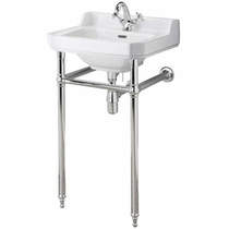 Old London Richmond Washstand With 560mm Basin (1TH, Chrome).