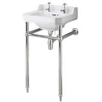 Old London Richmond Washstand With 500mm Basin (2TH, Chrome).