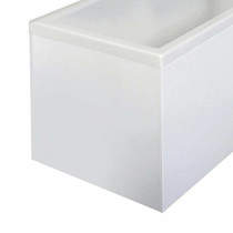 Crown Bath Panels Square Shower Bath End Panel (White, 680mm).