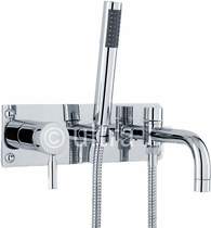 Hudson Reed Tec Wall Mounted Bath Shower Mixer Tap With Shower Kit (Chrome).