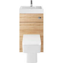 Nuie Furniture 2 In 1 BTW Unit With Basin & Cistern 500mm (Natural Oak).