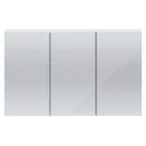 Hudson Reed Quartet 3 Door Mirror Cabinet 1350mm (Gloss White).