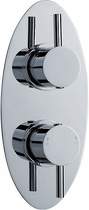 Nuie Quest Twin Concealed Thermostatic Shower Valve (Chrome).