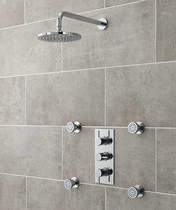 Ultra Quest Quest Triple Thermostatic Shower Valve, Head & Body Jets.