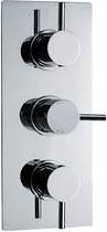 Nuie quest triple concealed thermostatic shower valve (chrome).