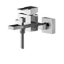 Nuie Sanford Wall Mounted Bath Shower Mixer Tap With Kit (Chrome).