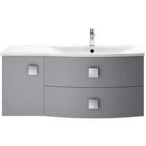 HR Sarenna Wall Hung 1000mm Cabinet & Basin RH (Dove Grey).