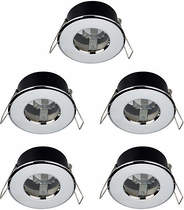 Hudson Reed Lighting 5 x Shower Spot Lights & Warm White LED Lamps (Chrome).