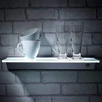 Hudson Reed Lighting Glass Shelf With LED Warm White Light (500x135mm).