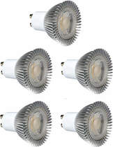 Hudson Reed LED Lamps 5 x GU10 5W Dimmable COB LED Lamps (Cool White).