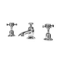 Nuie Selby 3 Hole Basin Mixer Tap With Waste (Chrome).