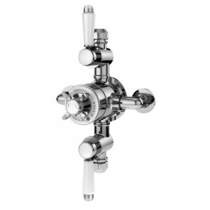 Nuie Selby Exposed Thermostatic Shower Valve (2 Outlets, Chrome).