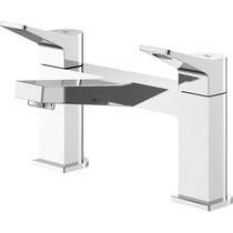 HR Soar Bath Filler Tap With Lever Handles (Chrome).